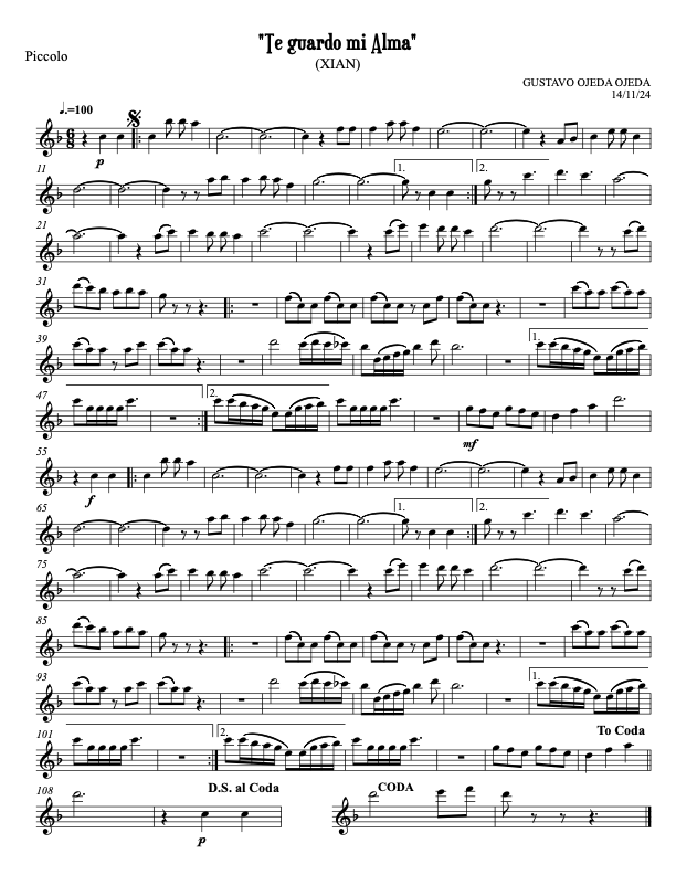 La imagen puede contener una previsualizacion de una partitura